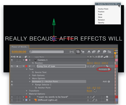 3D Motion and Position of Text Characters with After Effects - Layers  Magazine