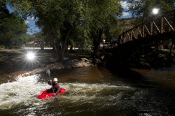 High-Speed Flash Photography. Lyons, CO. Kayaking on the St. Vrain river.