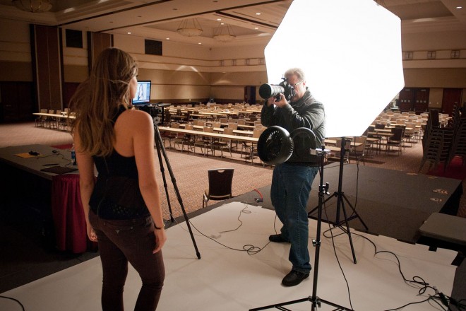 faux ring light for portraits