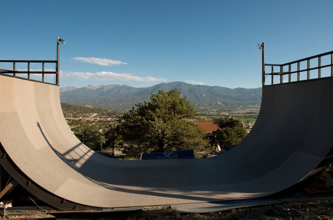 Salida, CO. half pipe skating. skateboarding photography