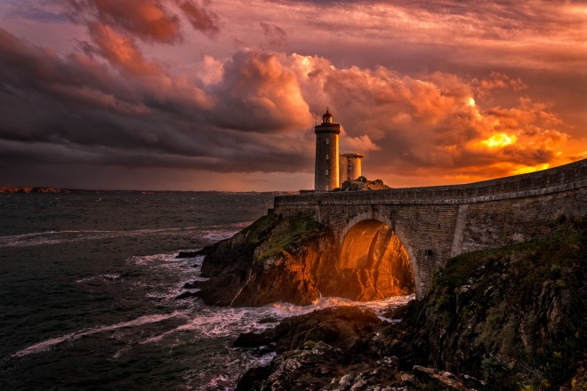 Lighthouse Sunset: Brittany, France