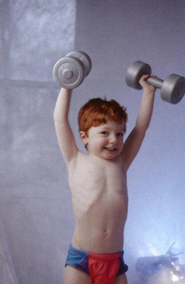 Lifting boy